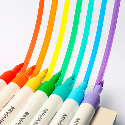 Маркеры художественные двухсторонние "Himi Miya", акриловые, набор, 24 цвета - 5