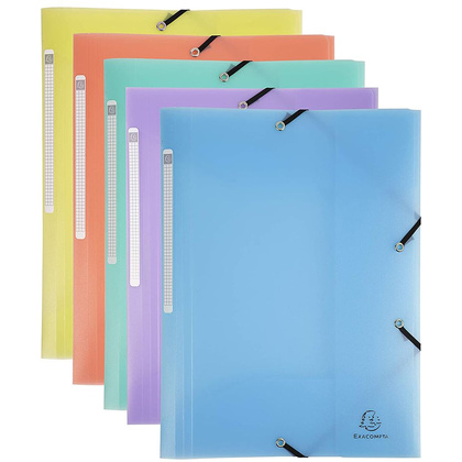 Папка на резинках "Chromaline Pastel", A4, 15 мм, полипропилен, ассорти