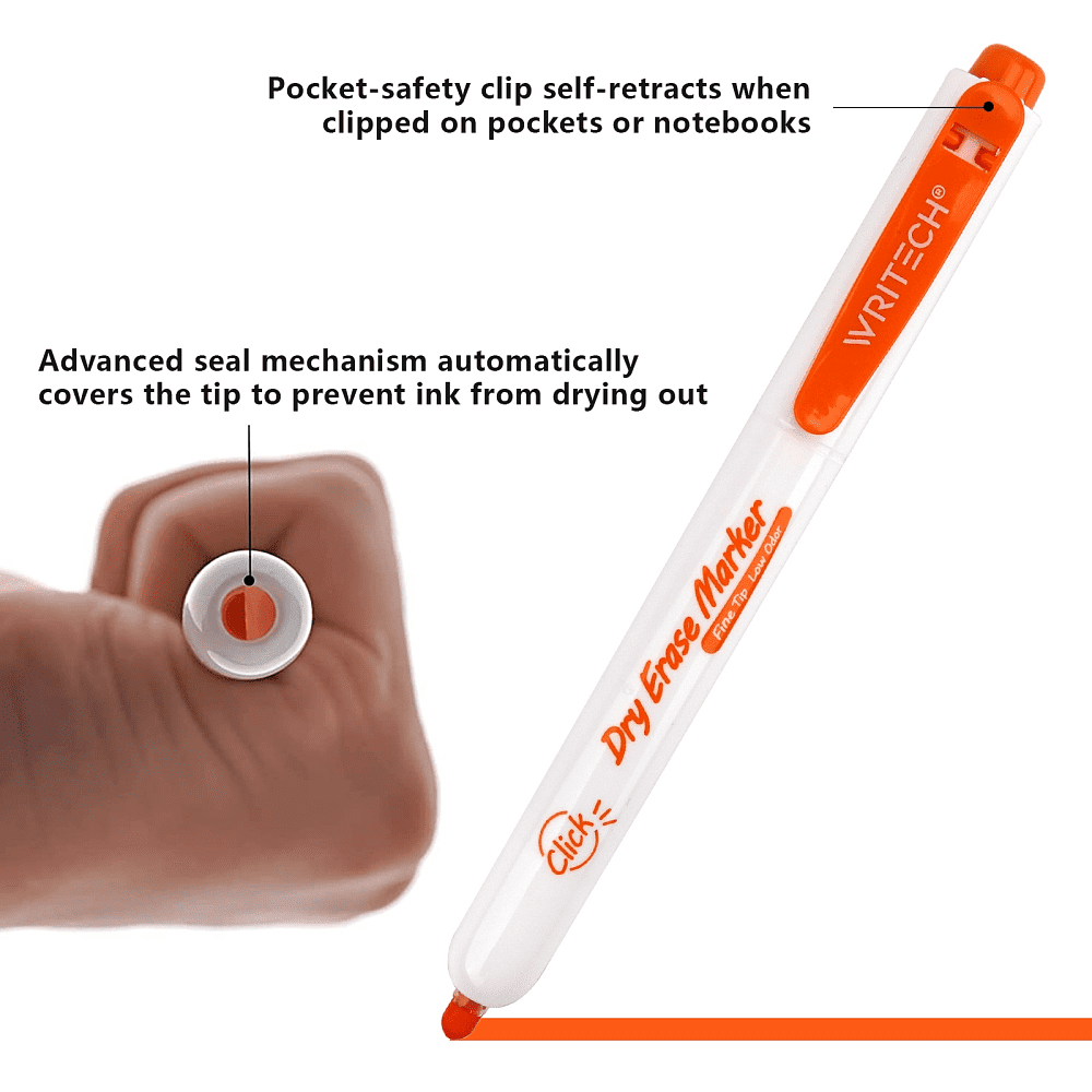 Маркер для доски "Retractable", синий - 3