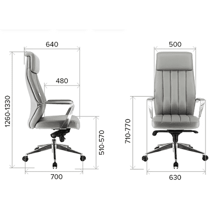 Кресло компьютерное EVERPROF Shanghai, ткань, серый, металл, корпус черный - 4