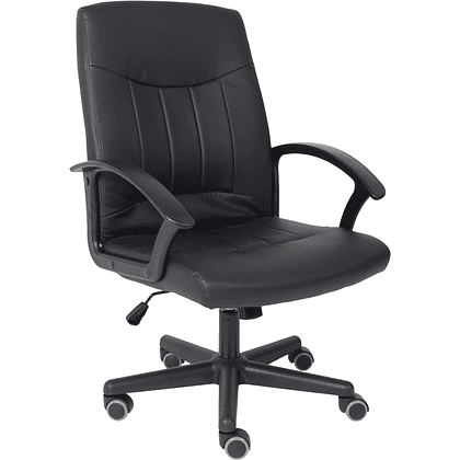 Компьютерное кресло "POLO", экокожа, пластик, черный