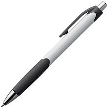 Ручка шариковая автоматическая "Mao", 0.5 мм, белый, черный, стерж. синий