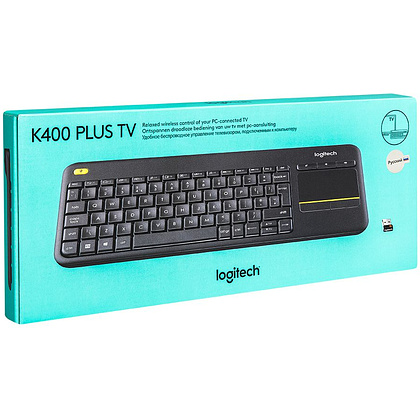 Клавиатура Logitech "Wireless Touch Keybord K400 plus", радио, беспроводная, черный - 2