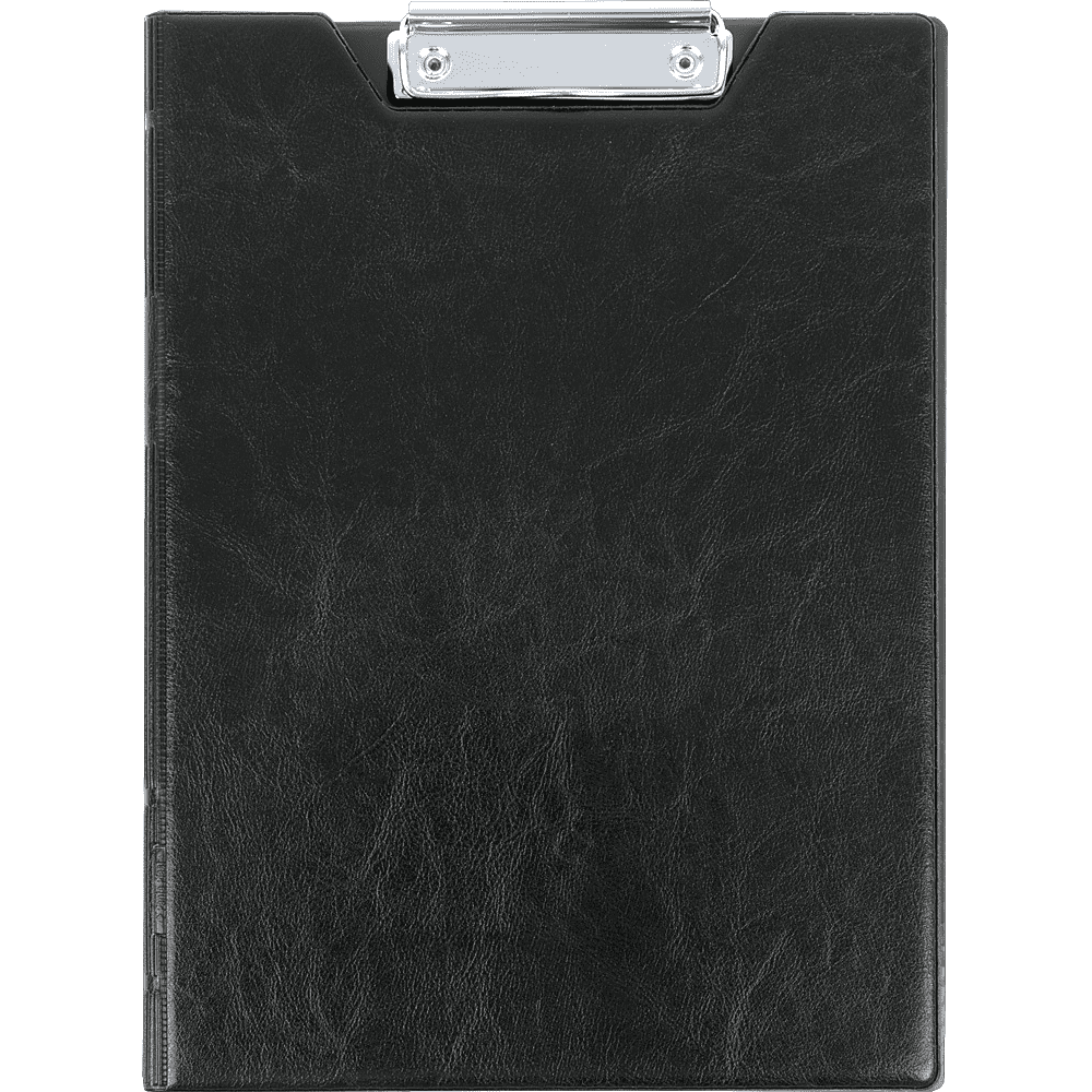 Планшет открывающийся с зажимом, A4, винил, черный