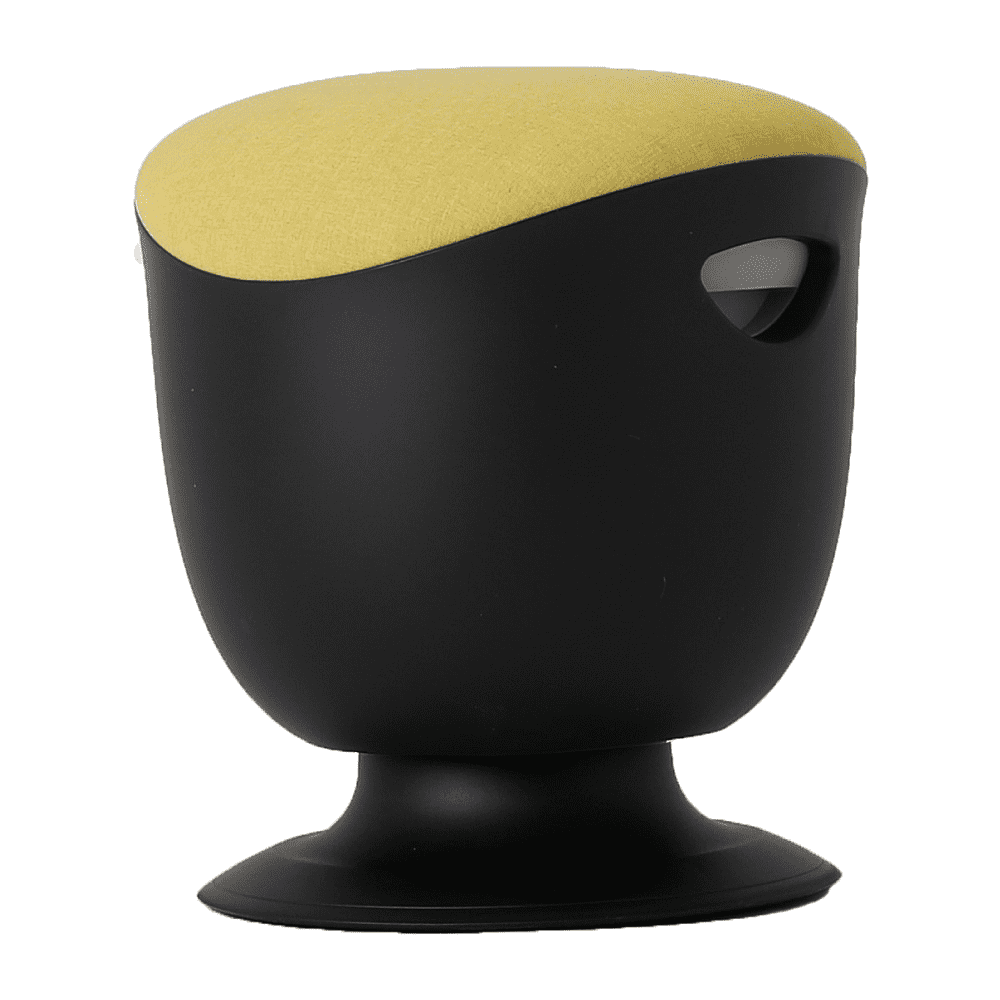 Стул для активного сиденья "Tulip", пластик, черный, желтый 