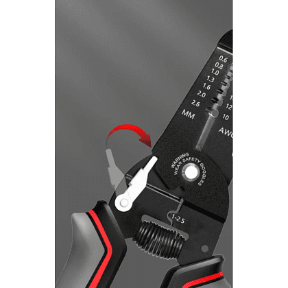 Инструмент для снятия изоляции Deli RS EDL2667, 180 мм, 0.6 - 2.6 мм - 9