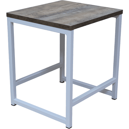 Табурет RION ALLERD, металл, ЛДСП, белый муар, Австралийское дерево