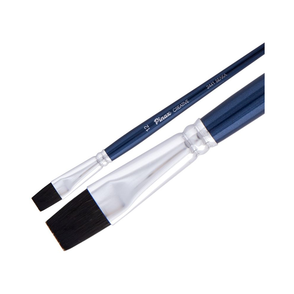 Кисть для рисования "Pinax CREATIVE №4", акварельная, синтетика имитация белки, плоская