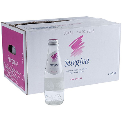 Вода минеральная природная питьевая «Surgiva», 0.25 л., газированная, 24 бут/упак - 2