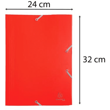 Папка на резинках "Exacompta", A4, 15 мм, полипропилен, красный - 5