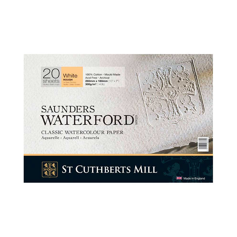 Блок бумаги для акварели "Saunders Waterfordl", 31x23 см, 300 г/м2, 20 листов
