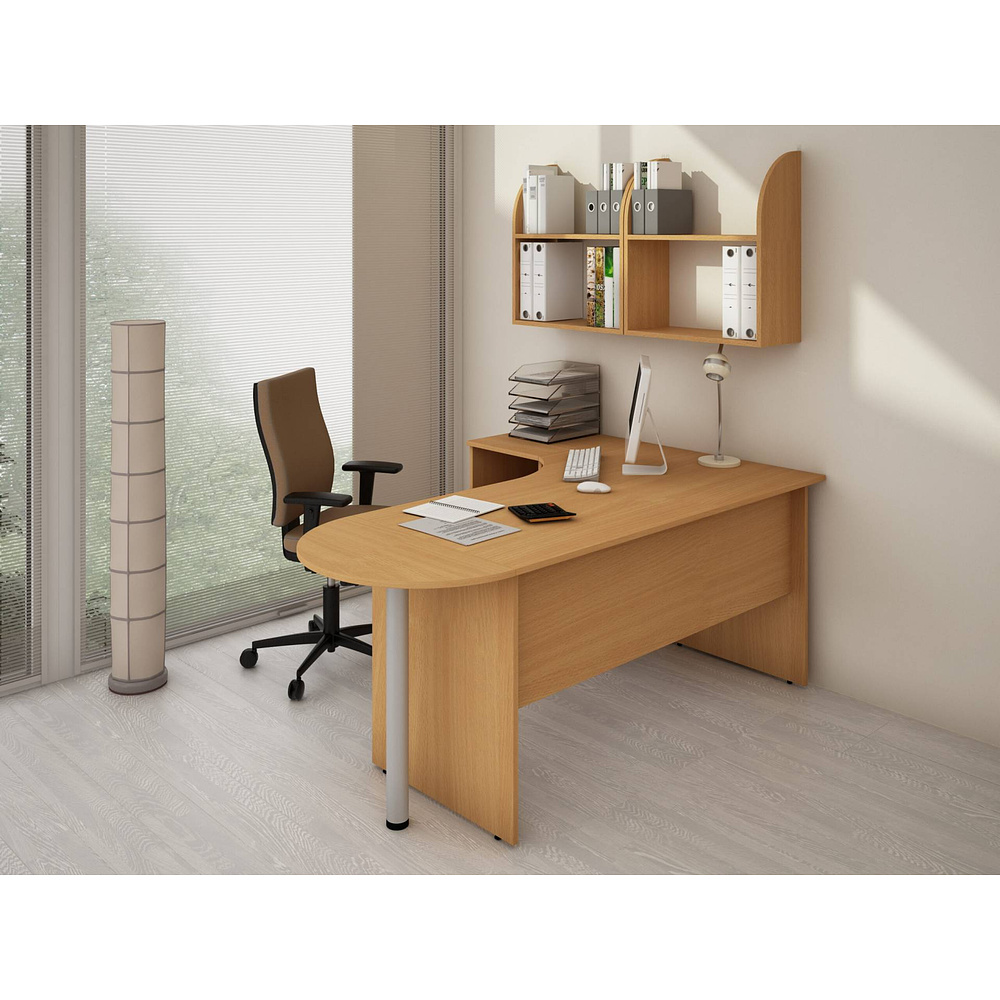 Коллекция Столица Cтол письменный однотумбовый С-073/1, 1200х600х750 мм, дуб сонома - 2