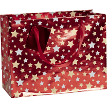 Пакет бумажный подарочный "Premium Santa2", 32x13x24 см, красный