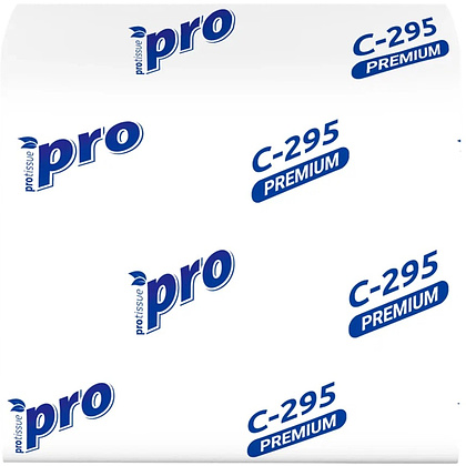 Салфетки бумажные PROtissue 10,5х21 см, 2 слоя, V - сложение, белый, 200 листов - 2