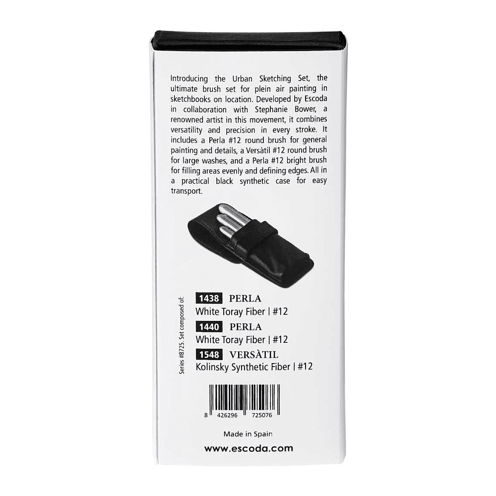 Набор кистей "Escoda. Urban sketching set", 3 шт, складные  - 3