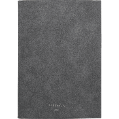 Ежедневник датированный "365days", А5, 352 страницы, темно-серый, 2026