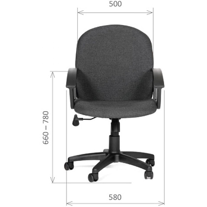 Кресло для персонала "Chairman 681", ткань, пластик, черный - 3