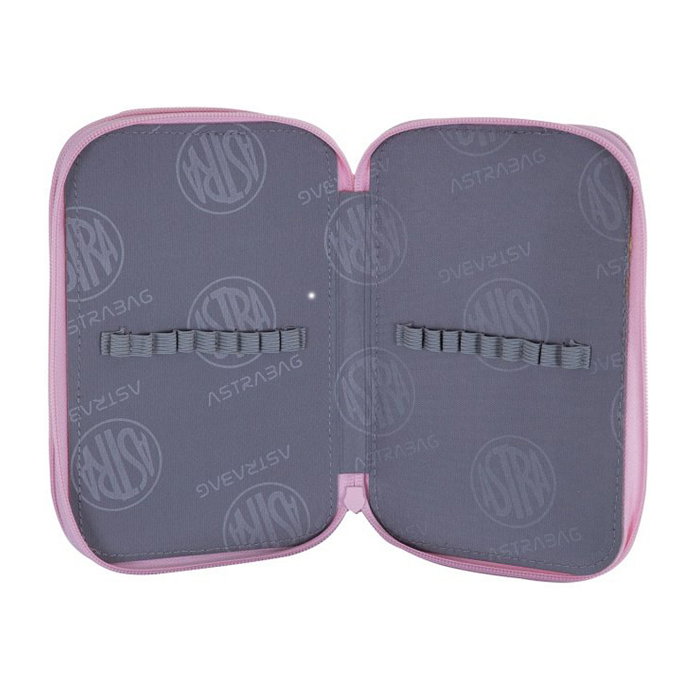 Пенал "Honeybunny", 2 отделения, серый, розовый - 6