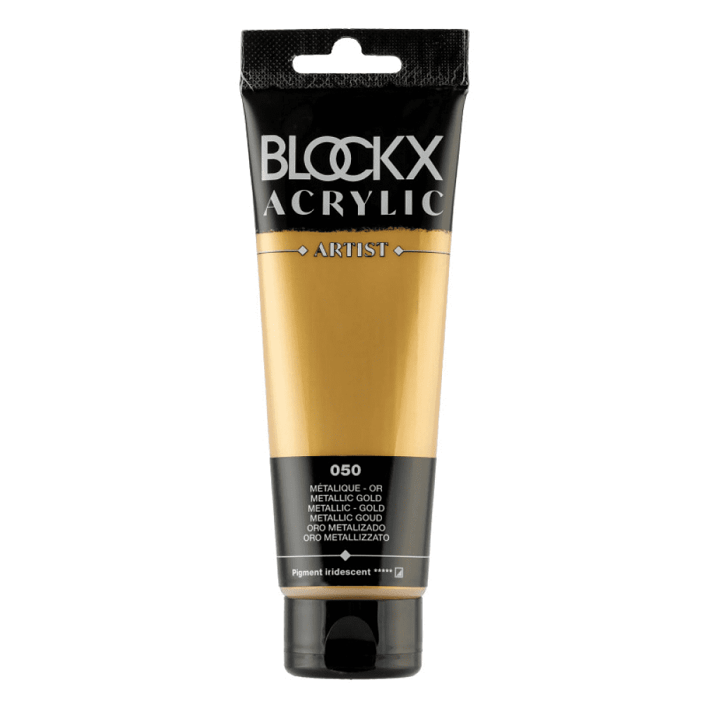 Краски акриловые "Blockx", 050 золото металлик, 120 мл