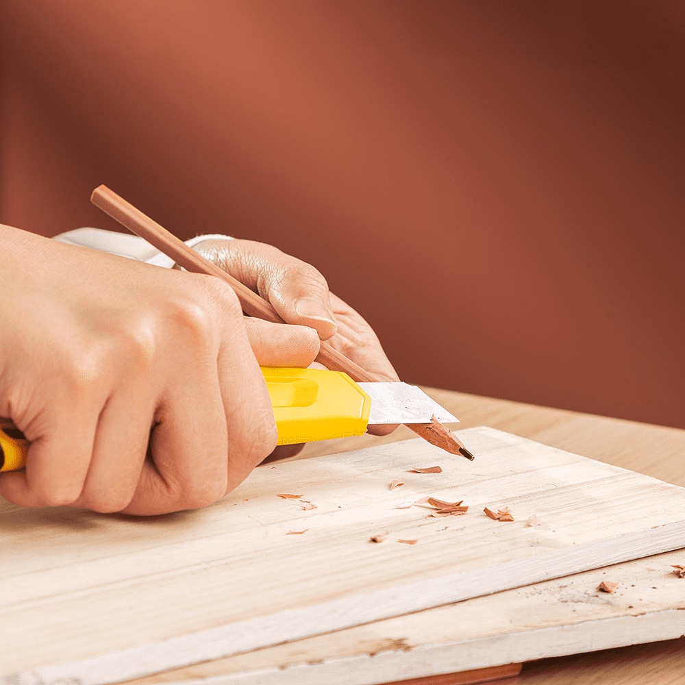 Нож для бумаги "Deli DL018B", 18 мм, жёлтый - 6