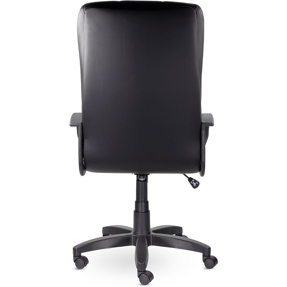 Кресло для руководителя UTFC Атлант В пластик, кожа К-01, черный  - 4