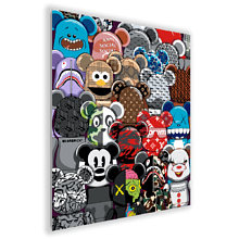 Картина по номерам "Bearbrick brands"