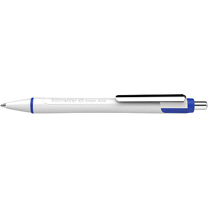 Ручка шариковая автоматическая "Schneider Slider Xite", белый, синий, стерж. синий - 3
