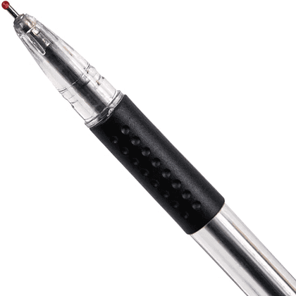 Ручка шариковая "Pronto", 0.5 мм, прозрачный, стерж. черный - 5