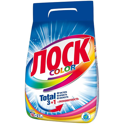 Порошок стиральный Лоск Колор, 2,7 кг, автомат