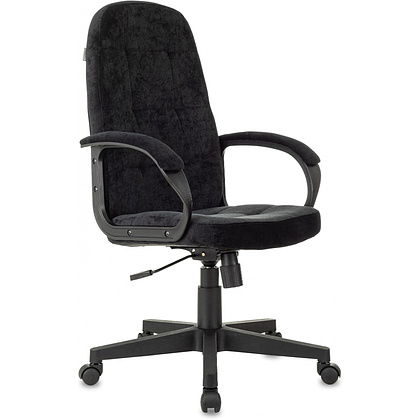 Кресло для руководителя Бюрократ "CH 002 Fabric", ткань, пластик, черный