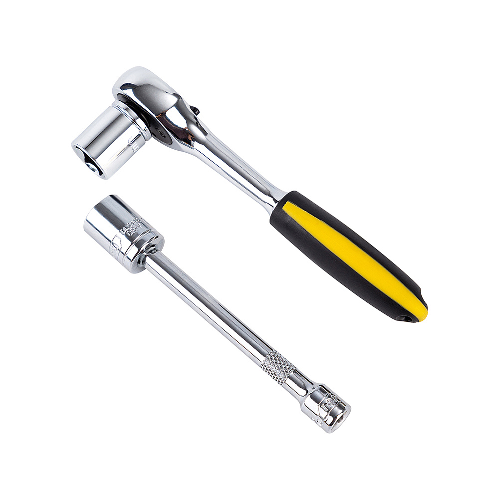 Набор торцевых ключей "Deli" EDL0012T,12 предметов, 5-14 мм, желтый, серебристый - 3