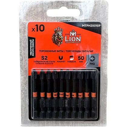 Бита стальная M-Lion, MPH25010P, PH 2х50мм, 10 шт/упак