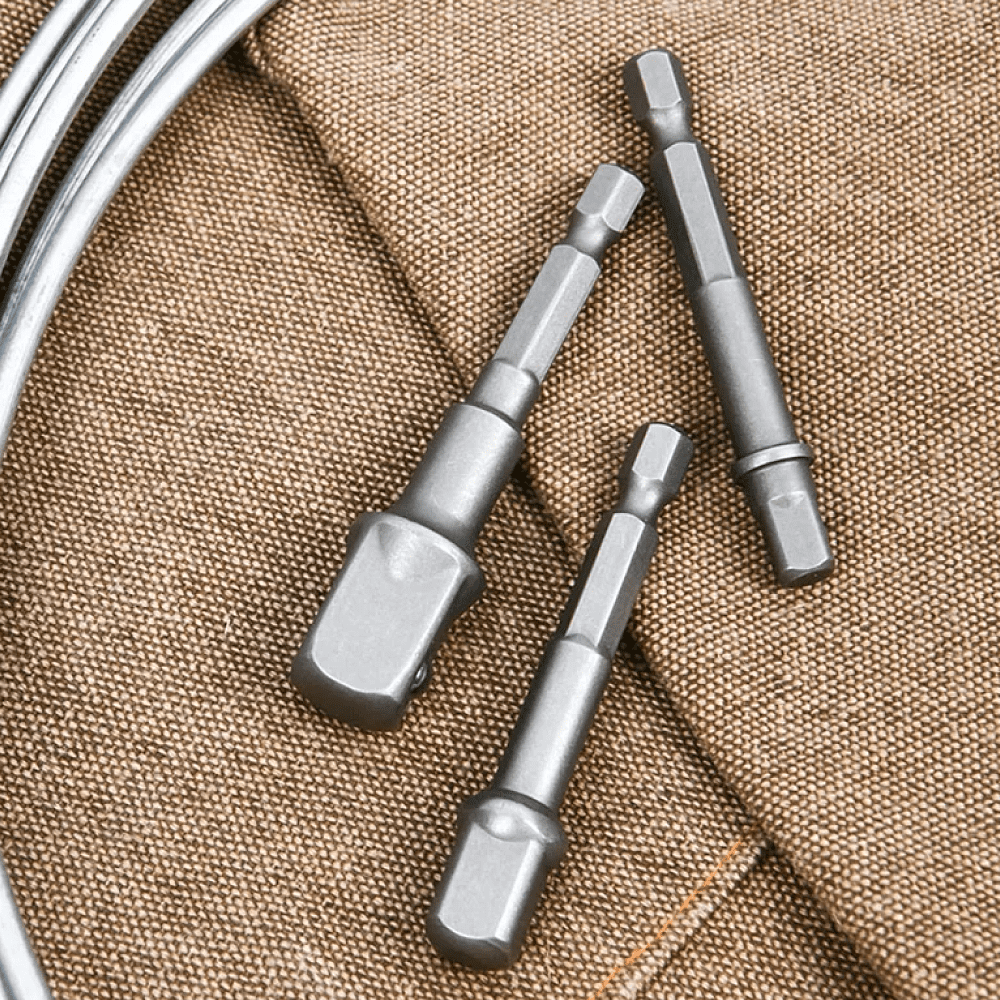 Набор адаптеров шестигранников Deli YS EDL110002, 1/4 на квадрат 1/4'', 3/8'', 1/2" - 3