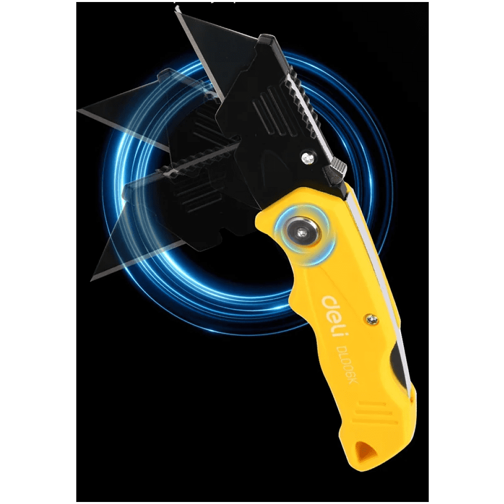 Нож строительный складной Deli YS EDL006K-4, 19 мм, трапеция, 4 шт. - 6