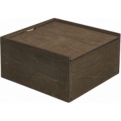 Коробка декоративная "МК", 200x200x100 мм, темно-коричневый - 2