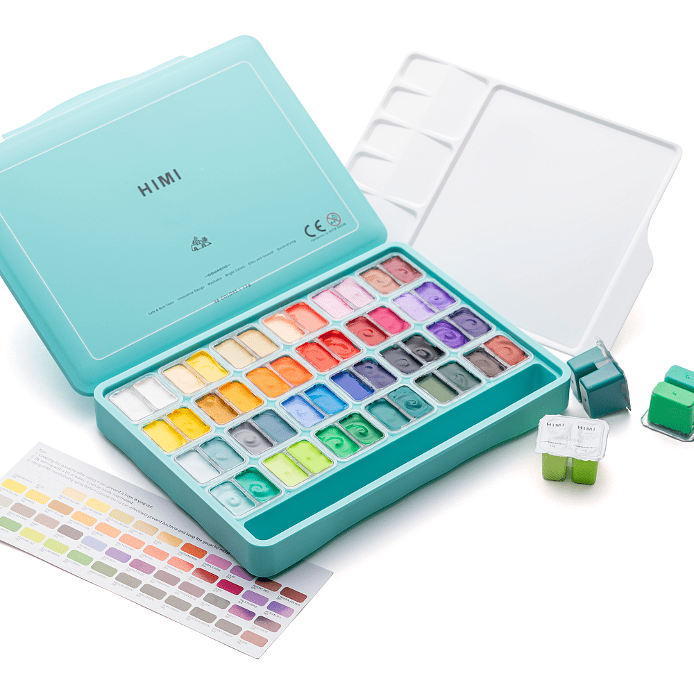 Гуашь "Himi", 48 цветов, 12 мл, футляр