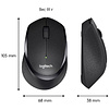 Мышь Logitech "M330 Silent Plus", беспроводная, черный - 7