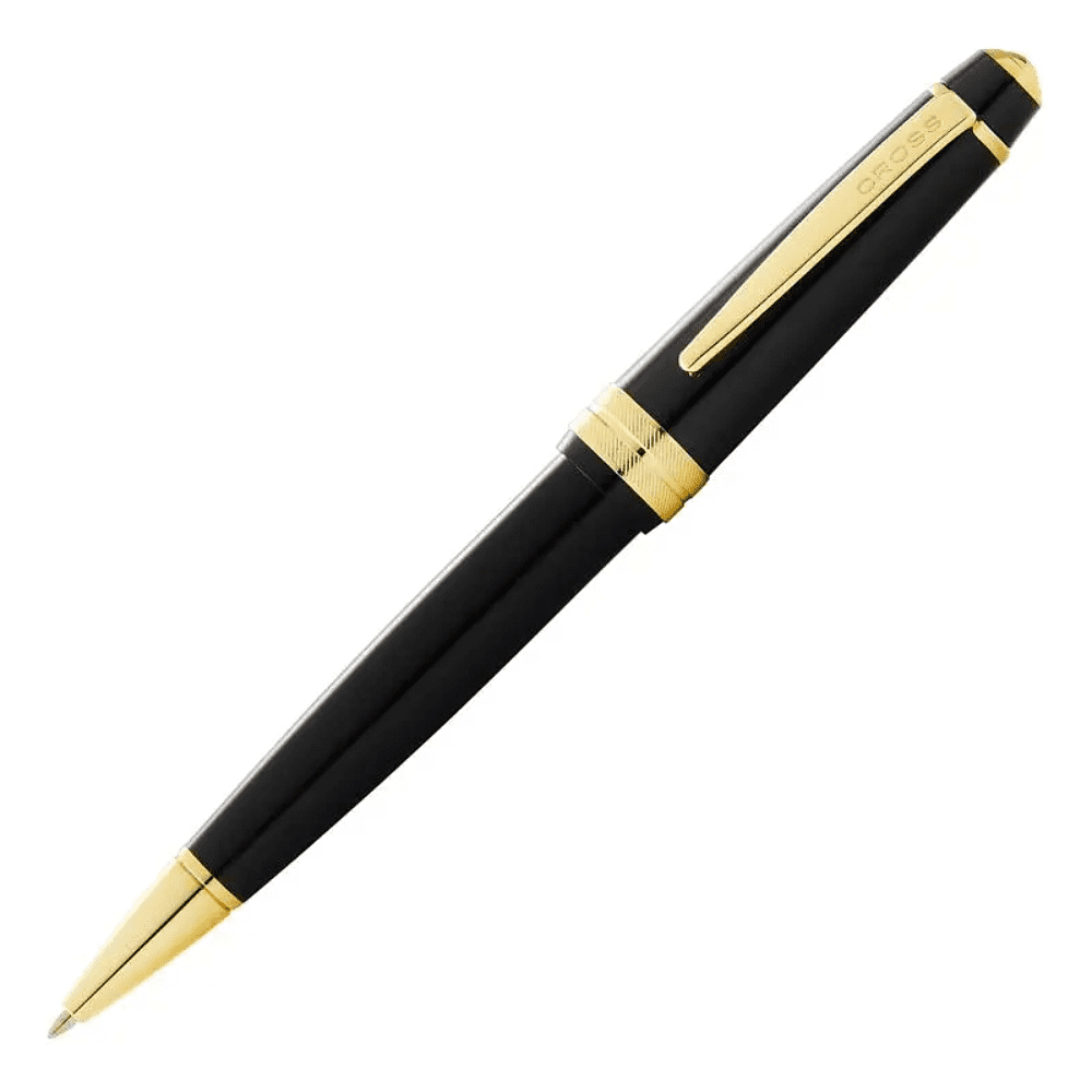Ручка шариковая "Bailey Light Polished Black Resin and Gold Tone", 0.7 мм, черный, золотой, стерж. черный