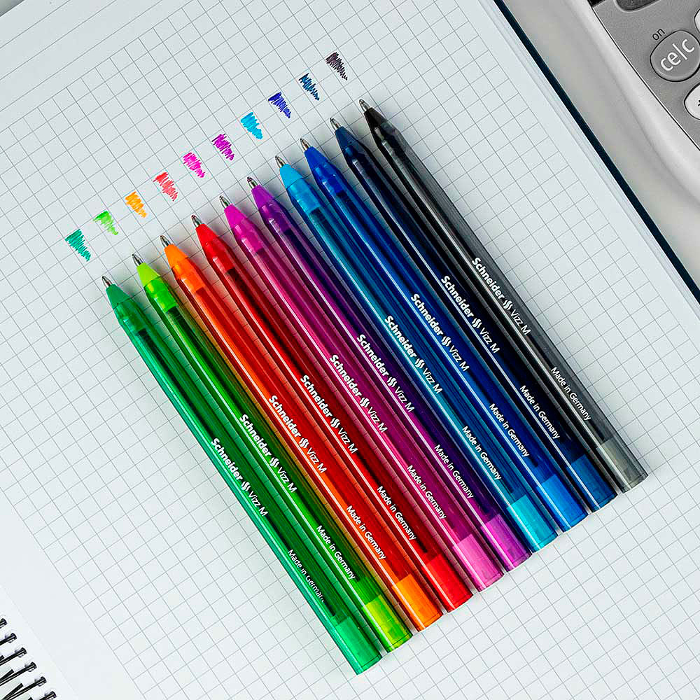 Ручка шариковая "Schneider Vizz M", светло-голубой, стерж. светло-голубой - 8