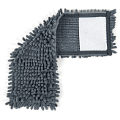 Насадка для плоской швабры 42х14 см, шенилл, на резинке, серый - 2