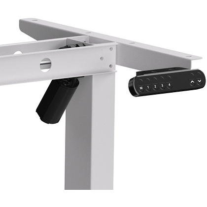 Стол с электроприводом WellDesk Basic 1200x675х18 белый/дуб стирлинг (9191460+9197777) - 5