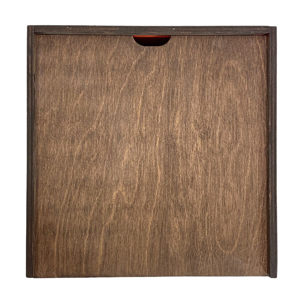 Коробка декоративная "МК", 200x200x100 мм, темно-коричневый - 4