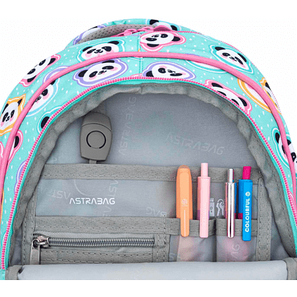 Рюкзак школьный "Minty Pandas", голубой  - 5