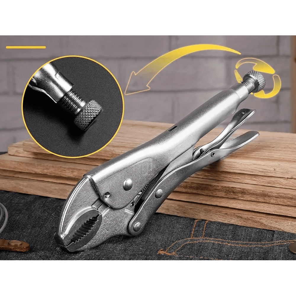 Клещи зажимные Deli YS EDL0381, с фиксатором, 220 мм - 6