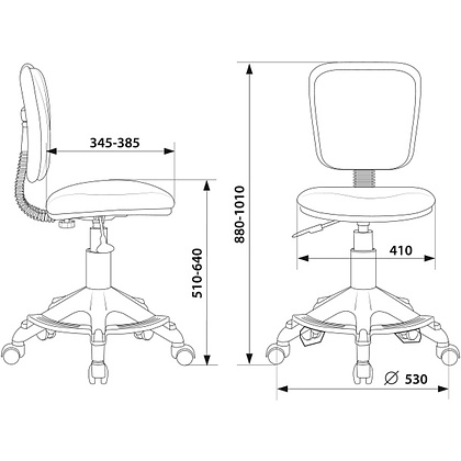 Кресло детское "Бюрократ CH-W204/F", пластик, разноцветный алфавит - 6