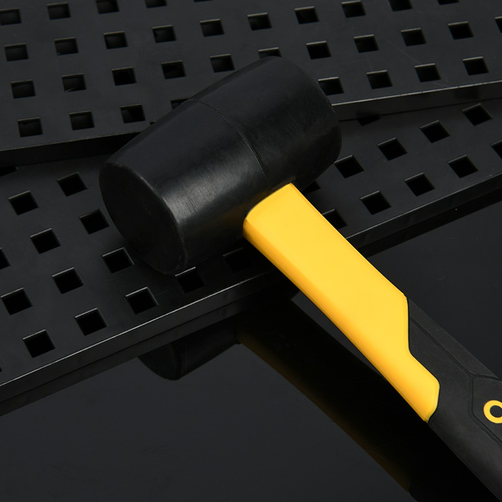 Киянка резиновая черная Deli YS EDL5916, 0,45 кг, фибергласовая рукоятка - 4