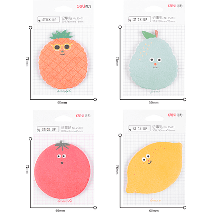 Бумага для заметок Deli "Stick up", 73x60 мм, 30 листов, ассорти - 3