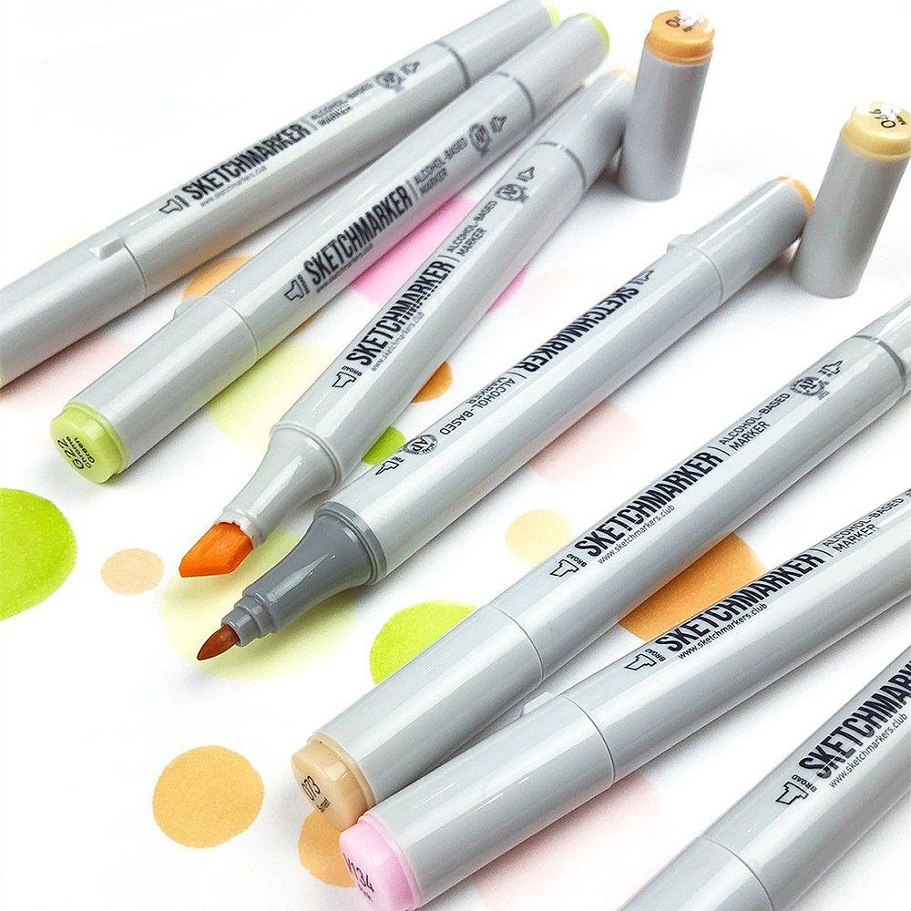 Маркер перманентный двусторонний "Sketchmarker", V70 фиолетовый темный - 3