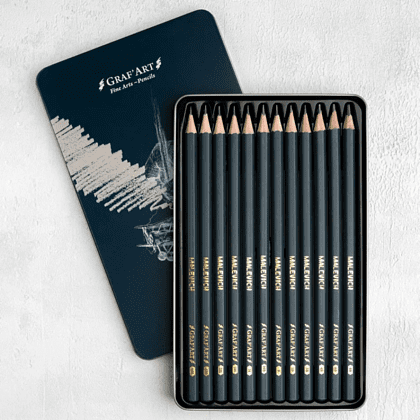 Карандаш чернографитный "Малевичъ", 12 шт, набор - 10
