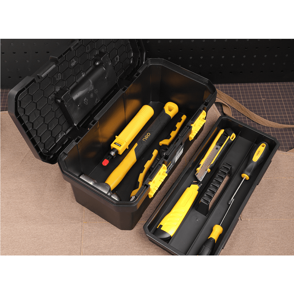 Ящик для инструмента Deli "DL432912", 300х155х125 мм, пластмасса - 2